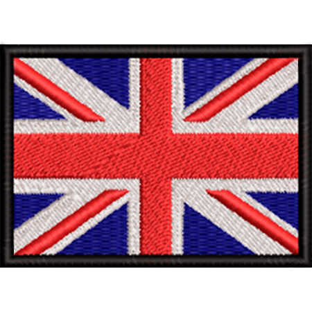 Patch Bordado Bandeira Reino Unido da Grã-Bretanha 5x7 cm Cód.BDP317