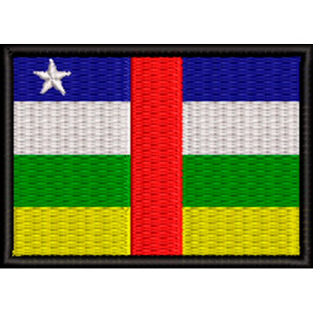Patch Bordado Bandeira República Centro Africana 5x7 cm Cód.BDP489