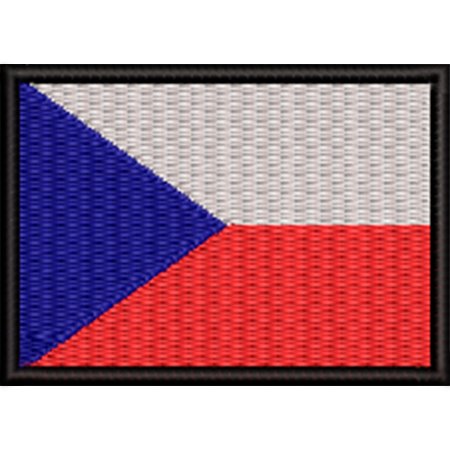 Patch Bordado Bandeira República Tcheca 5x7 cm Cód.BDP316
