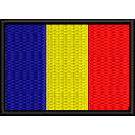 Patch Bordado Bandeira Romênia 5x7 cm Cód.BDP409