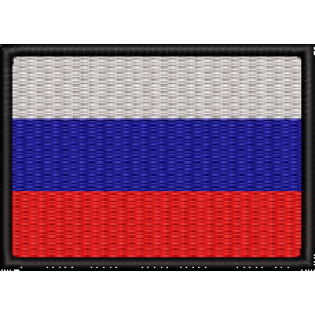 Patch Bordado Bandeira Russia 5x7 cm Cód.BDP332