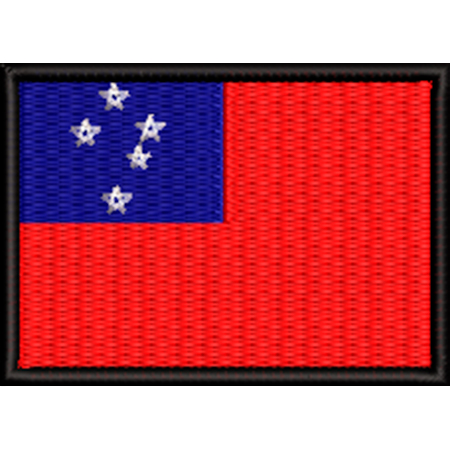 Patch Bordado Bandeira Samoa 5x7 cm Cód.BDP491