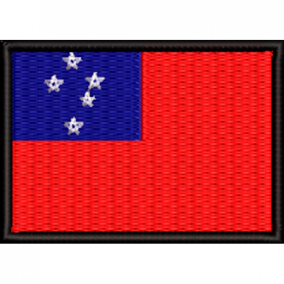 Patch Bordado Bandeira Brasil cor tan 5x7 cm Cód.BDP265