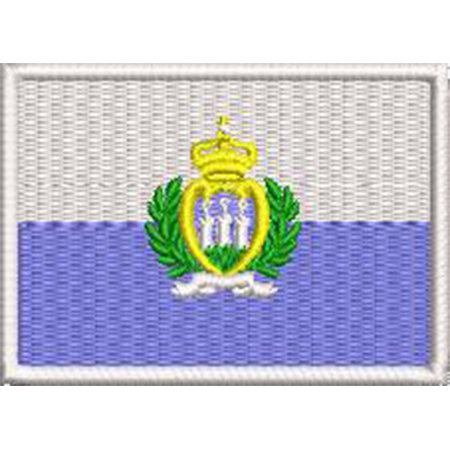 Patch Bordado Bandeira San Marino 5x7 cm Cód.BDP226
