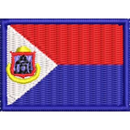 Patch Bordado  Mini Bandeira San Martinho 3x4,5 cm Cód.MBP296