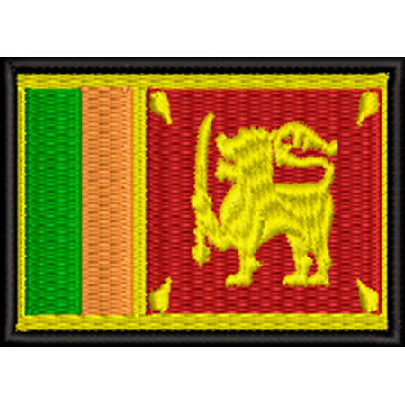 Patch Bordado Bandeira Sri Lanka 5x7 cm Cód.BDP500