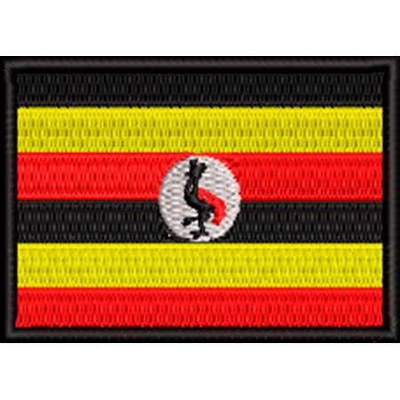 Patch Bordado Bandeira Uganda 5x7 cm Cód.BDP431