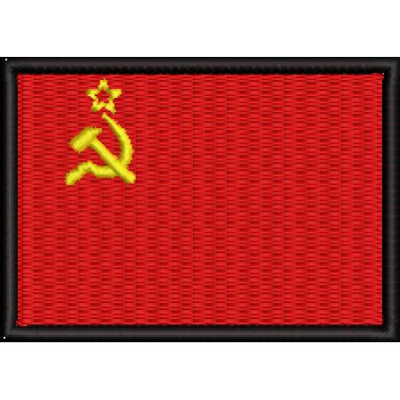 Patch Bordado Bandeira União Soviética 5x7 cm Cód.BDP349