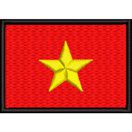 Patch Bordado Bandeira Vietnã 5x7 cm Cód.BDP413