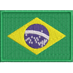 Patch Bordado Bandeira Brasil 5x7 cm Cód.BDP1