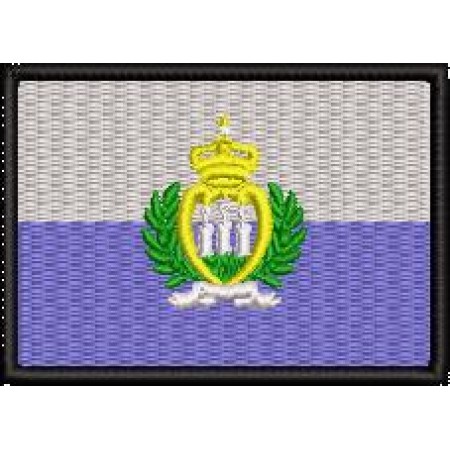 Patch Bordado Bandeira San Marino 5x7 cm Cód.BDP492
