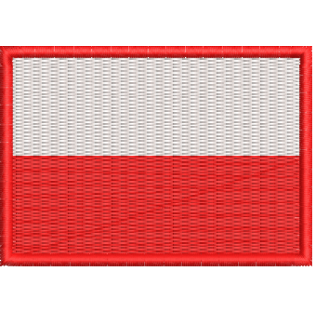 Patch Bordado Bandeira Polônia 5x7 cm Cód.BDP73