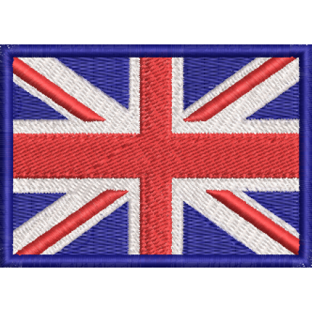 Patch Bordado Bandeira Reino Unido Grã-Bretanha 5x7 cm Cód.BDP25