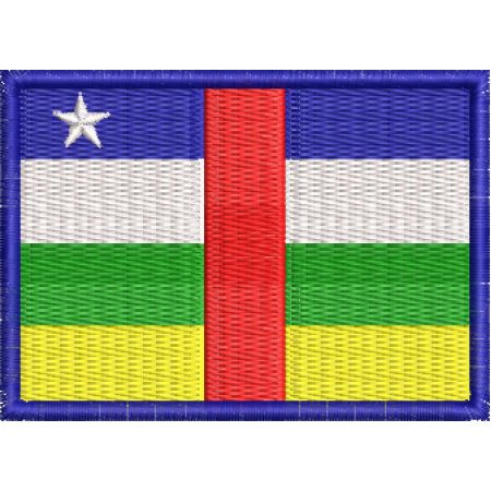 Patch Bordado Bandeira República Centro Africana 5x7 cm Cód.BDP223