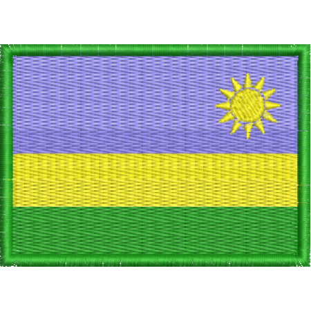 Patch Bordado Bandeira Ruanda 5x7 cm Cód.BDP160