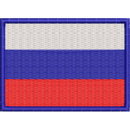 Patch Bordado Bandeira Rússia 5x7 cm Cód.BDP42