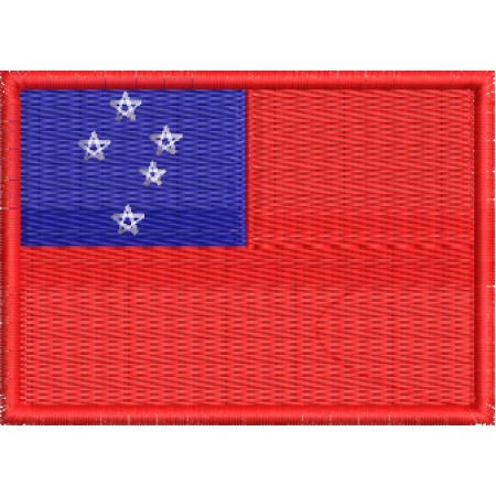 Patch Bordado Bandeira Samoa 5x7 cm Cód.BDP225