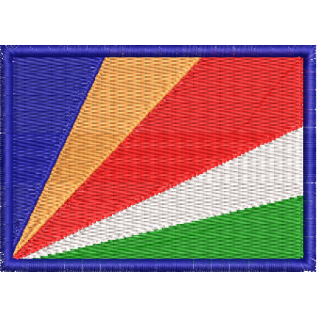 Patch Bordado Bandeira Seicheles 5x7 cm Cód.BDP232