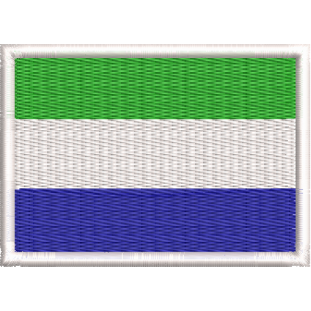 Patch Bordado Bandeira Serra Leoa 5x7 cm Cód.BDP231