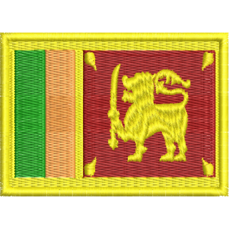 Patch Bordado Bandeira Sri Lanka 5x7 cm Cód.BDP234