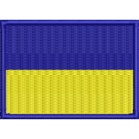 Patch Bordado Bandeira Ucrânia 5x7 cm Cód.BDP120