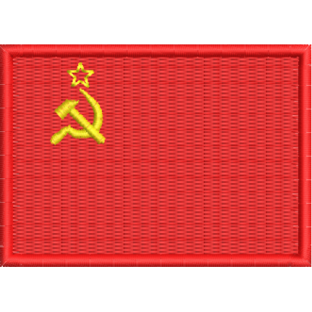 Patch Bordado Bandeira União Soviética 5x7 cm Cód.BDP63