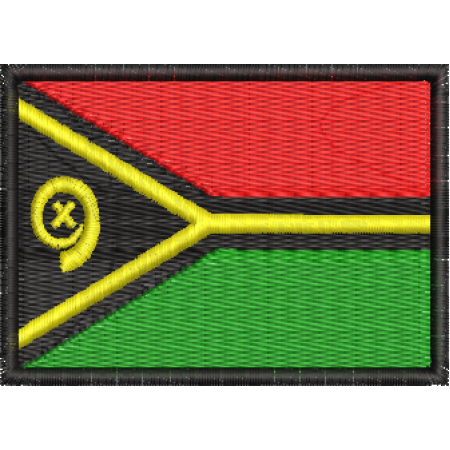 Patch Bordado Bandeira Vanuatu 5x7cm Cód.BDP242