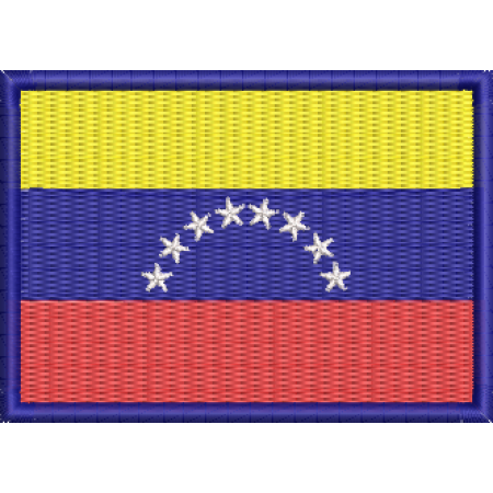 Patch Bordado Bandeira Venezuela 5x7 cm Cód.BDP83