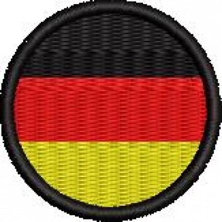 Patch Bordado Bandeira Alemanha 4x4 cm Cód.BDR9