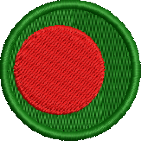 Patch Bordado Bandeira Bangladesh 4x4 Cód.BDR173