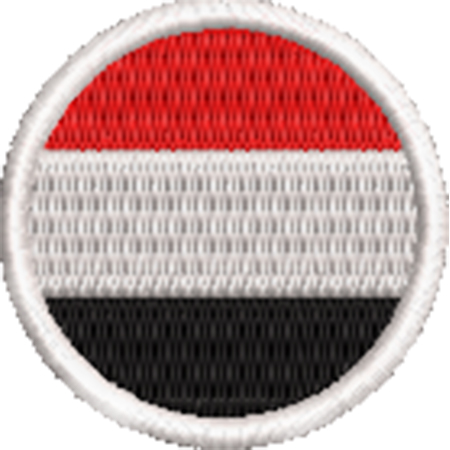 Patch Bordado Bandeira Iêmen 4x4 Cód.BDR199