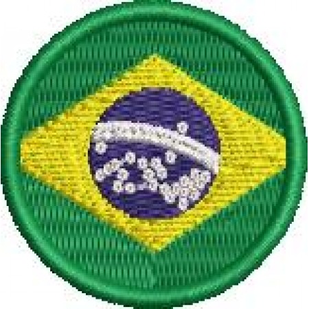 Patch Bordado Bandeira Brasil 7x10 cm Cód.BDP112