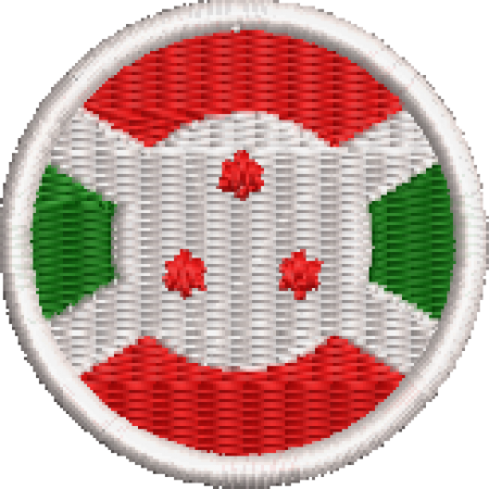 Patch Bordado Bandeira Burundi 4x4 Cód.BDR180