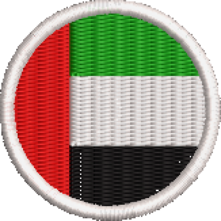 Patch Bordado Bandeira Emirados Árabes 4x4 Cód.BDR60