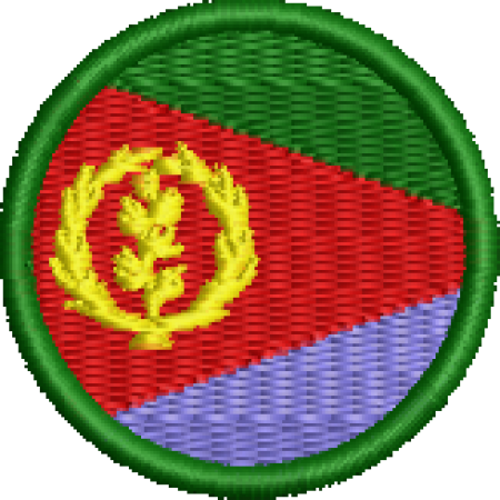 Patch Bordado Bandeira Eritreia 4x4 Cód.BDR190