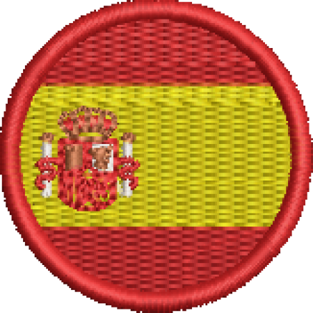 Patch Bordado Bandeira Espanha 4x4 Cód.BDR74