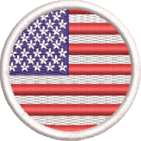Patch Bordado Bandeira Estados Unidos da América 4x4 Cód.BDR67