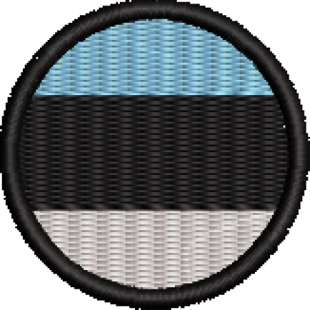 Patch Bordado Bandeira Estônia 4x4 Cód.BDR45