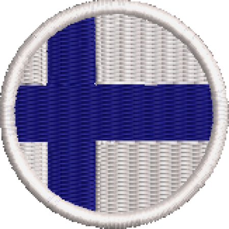 Patch Bordado Bandeira Finlândia 4x4 Cód.BDR44