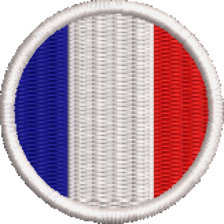 Patch Bordado Bandeira França 4x4 Cód.BDR26