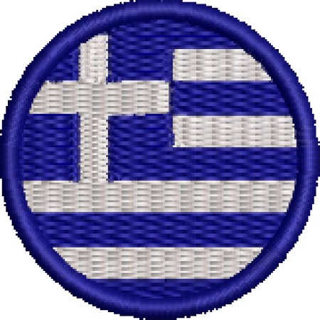 Patch Bordado Bandeira Grécia 4x4 Cód.BDR38