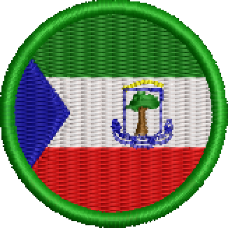Patch Bordado Bandeira Guiné Equatorial 4x4 Cód.BDR198