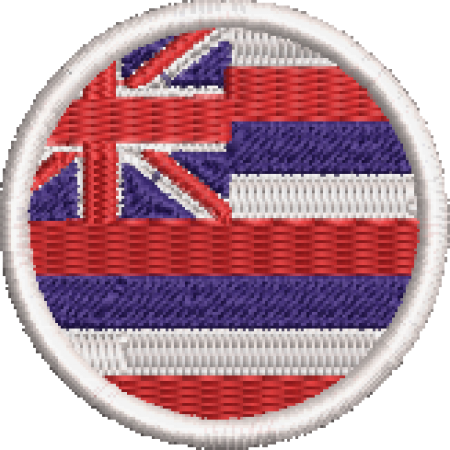 Patch Bordado Bandeira Havaí 4x4 Cód.BDR248