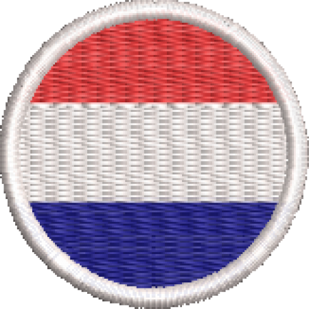 Patch Bordado Bandeira Holanda 4x4 Cód.BDR57