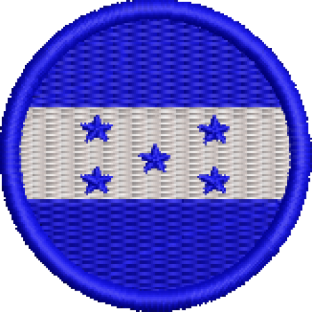 Patch Bordado Bandeira Honduras 4x4 Cód.BDR95