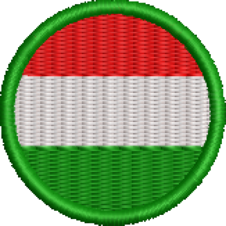 Patch Bordado Bandeira Hungria 4x4 cm Cód.BDR16