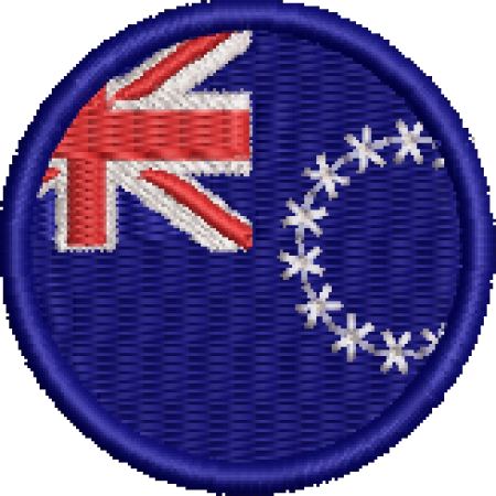 Patch Bordado Bandeira Ilhas Cook 4x4 Cód.BDR201