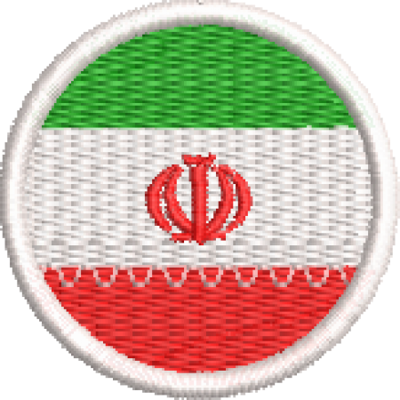 Patch Bordado Bandeira Irã 4x4 Cód.BDR203