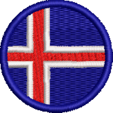 Patch Bordado Bandeira Islândia 4x4 Cód.BDR251