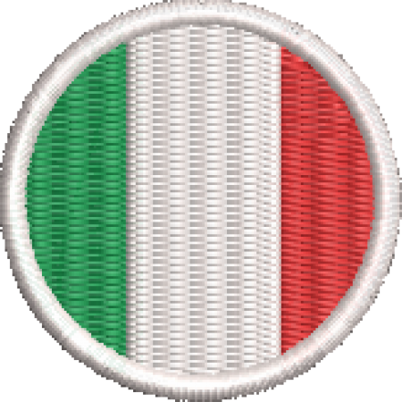 Patch Bordado Bandeira Itália 4x4 Cód.BDR53